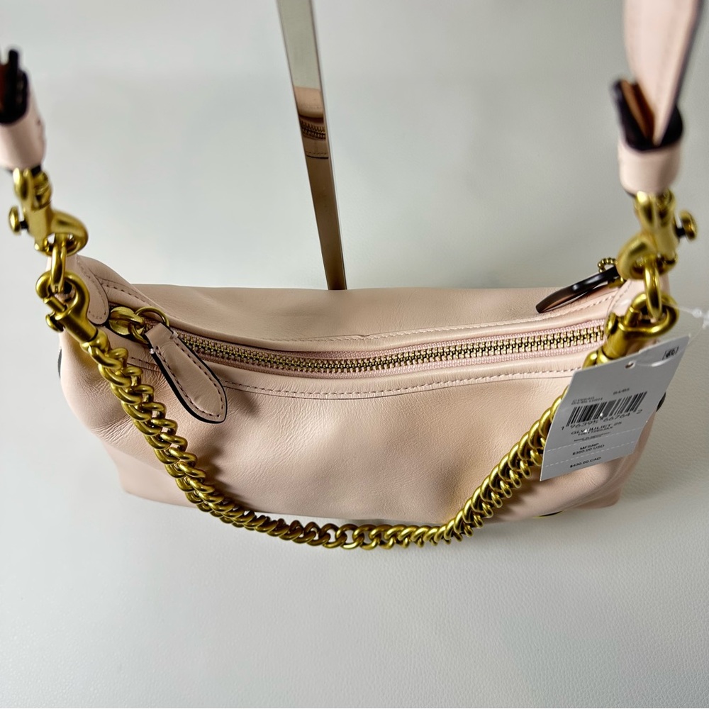 NWT Women’s Coach Juliet 25 Shoulder Bag Glovetanned Pale Pink/Blush Leather - Picture 5 of 14